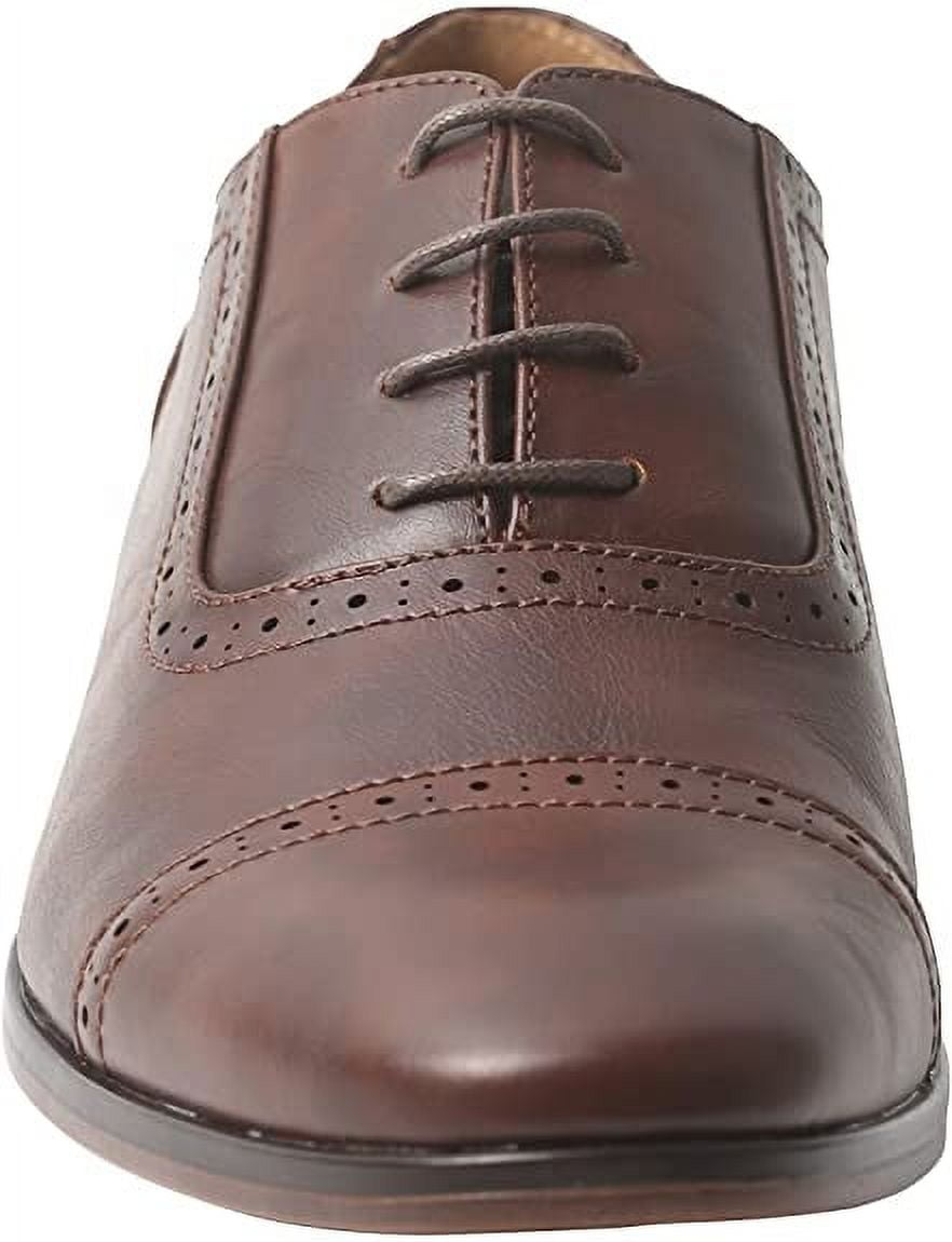 Mens Oxford Wingtip Lace Oxford Brogue Dress Shoes (8, Dark  display picture 2