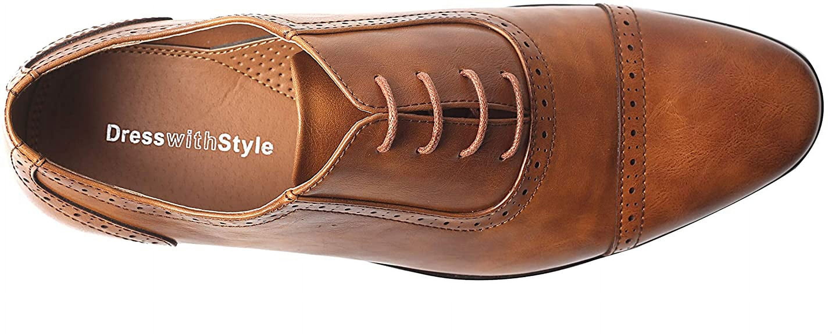 Mens Oxford Wingtip Lace Oxford Brogue Dress Shoes (9, Light Brown) - Walmart.com Mens Oxford Wingtip Lace Oxford Brogue Dress Shoes (9, Light Brown) - Walmart.com