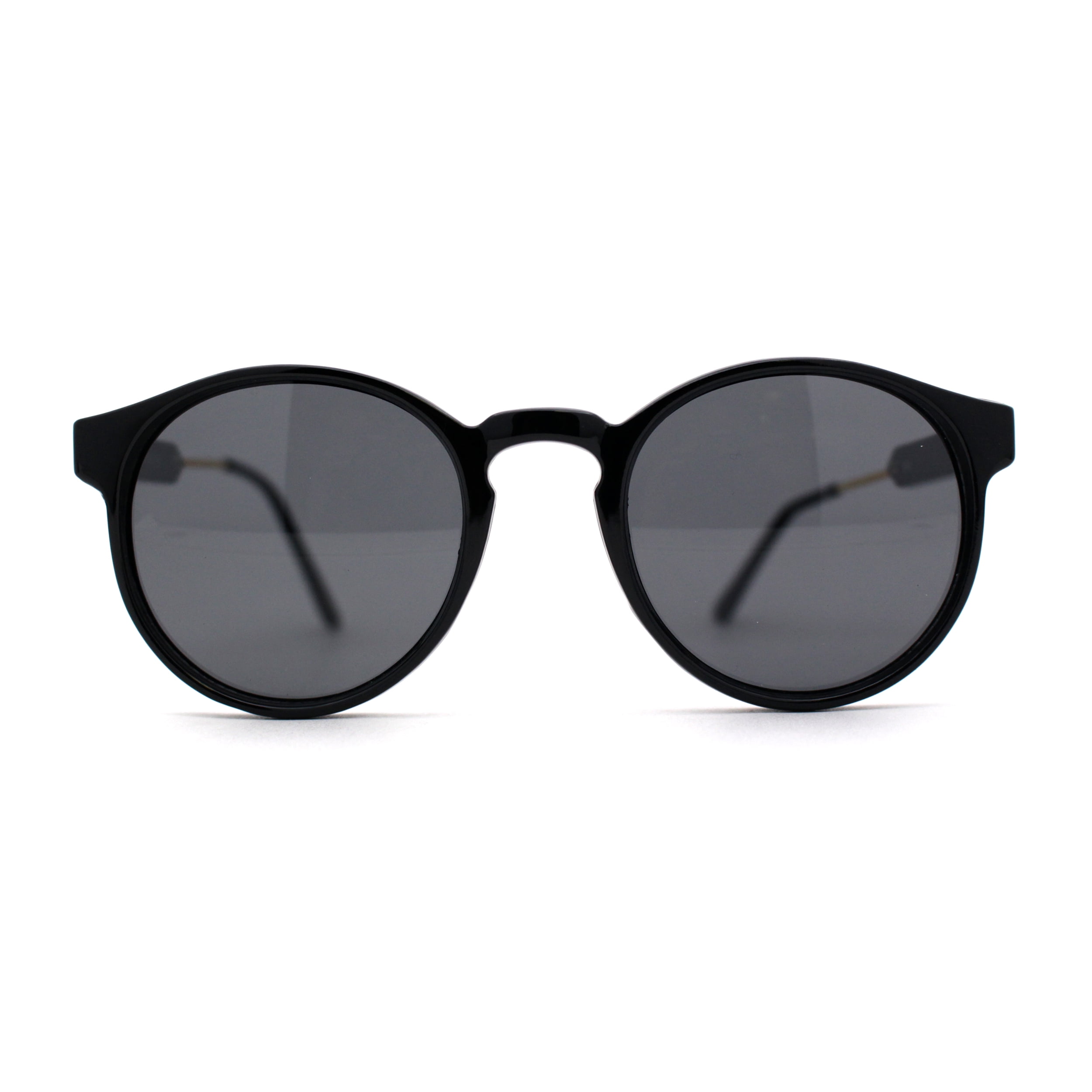 Mens P3 Iconic Keyhole Round Thin Plastic Sunglasses Black Gold Black Walmart