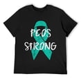 thumbnail image 1 of Mens PCOS design for Awareness and Support- PCOS Strong Round Neck T-Shirt Black, 1 of 5
