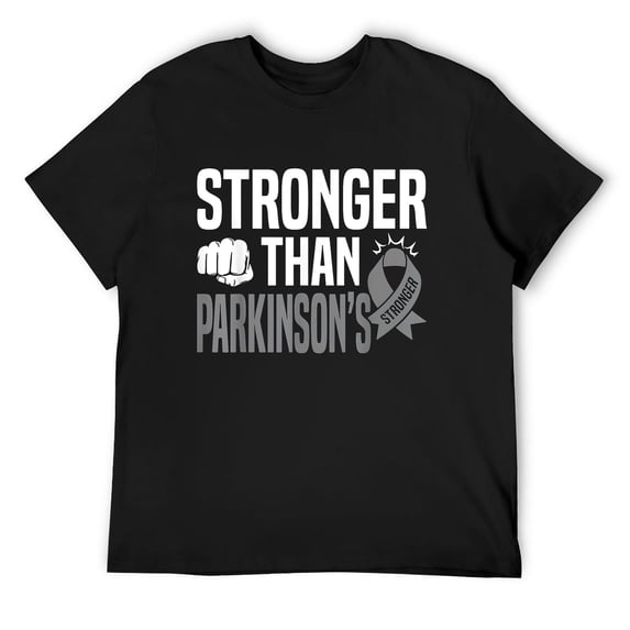 Mens PD TShirt - Parkinson Disease Awareness T Shirt Black Large