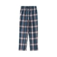 thumbnail image 1 of Mens PJ Pajama Pants Bottoms Fleece Lounge Pants Sleepwear Flannel Plaid PJs with Pockets Microfleece Size 2XL Dark Blue, 1 of 3
