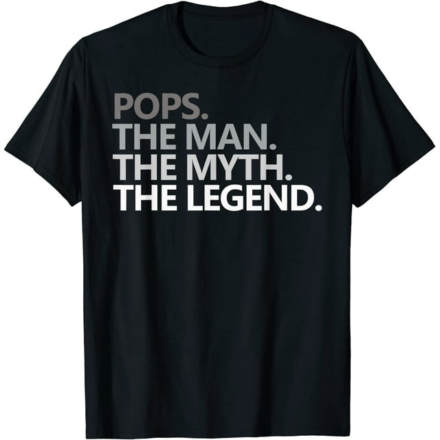 Mens POPS THE MAN THE MYTH THE LEGEND Father's Day Gift Grandpa T-Shirt