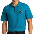 thumbnail image 1 of Mens POW MIA Patch Moisture-Wicking Short Sleeve Polo Shirt, Medium Parcel Blue, 1 of 5
