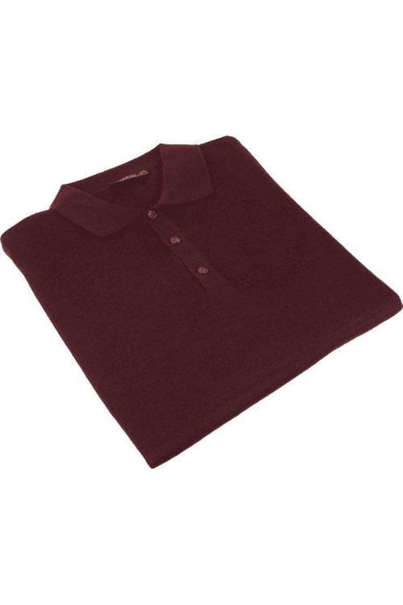 Mens PRINCELY Soft Merinos Wool Sweater Knits Lightweight Polo 1011-40 Burgundy