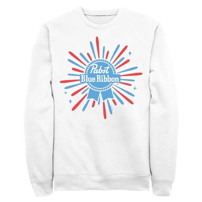 Mens Pabst Blue Ribbon Brewing Fireworks Sweatshirt - Walmart.com