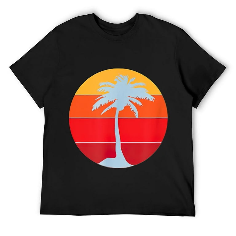 Pacific Ocean Beach Palm Tree Sun Retro Vintage T-Shirt Pacific Ocean Beach Palm Tree Sun Retro Vintage T-Shirt