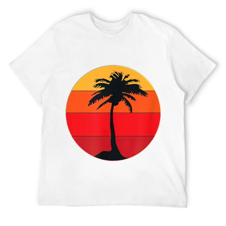 Pacific Ocean Beach Palm Tree Sun Retro Vintage T-Shirt Pacific Ocean Beach Palm Tree Sun Retro Vintage T-Shirt