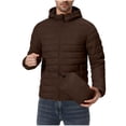 thumbnail image 1 of Mens Packable Puffer Jacket Winter Down Jackets Coats Lightweight Insulated Thermal Puffy Winter Jackets Winter Coat Windproof Zipper Down Jacket Running Travel Ski Coats with Pockets, 1 of 6