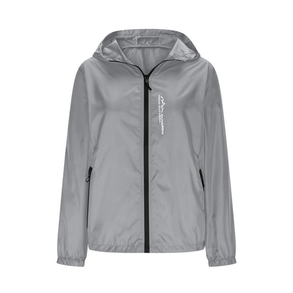 Mens Packable Rain Jacket Lightweight Sun Protection Jackets Waterproof Hooded Raincoat Outdoor Travel Hiking Coats