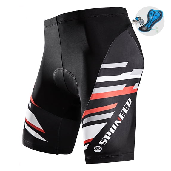 Mens Padded Bike Shorts Cycling Riding Tights Road Biking Pants Cycle Clothing Wear Red L