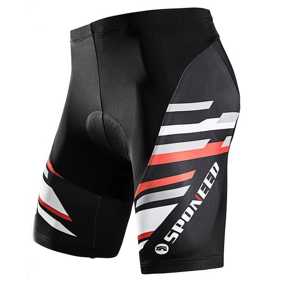 Sponeed Bike Shorts for Men with Padding Mens Cycling Pants Road Riding Shorts Cycle Bottom Red M