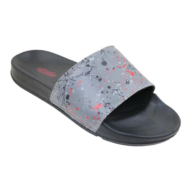 Mens Paint Splatter Slides, Gray - Size 8-13 - Pack of 12  display picture 2