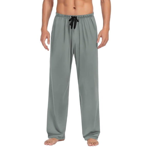 Mens Pajama Pants Baggy Lounge Pj Bottoms for Men, Lightweight Sleep Pants with Pockets & Drawstring
