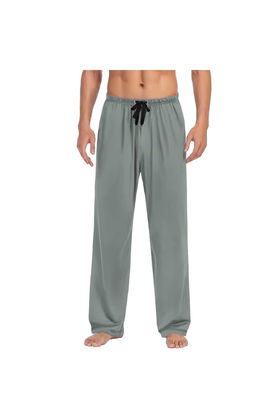 Mens Pajama Pants Baggy Lounge Pj Bottoms for Men, Lightweight Sleep Pants with Pockets & Drawstring