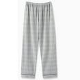 thumbnail image 1 of Mens Pajama Pants Big and Tall Plaid Sleep Bottoms Casual Loungewear Cotton Pants with Pockets Light Gray, XL, 1 of 3