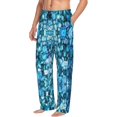 thumbnail image 1 of Mens Pajama Pants, Blue Kyanite Soft Sleep & Lounge Pants for Men, Cuteness Casual PJ Bottoms Pants with Pockets, 1 of 7
