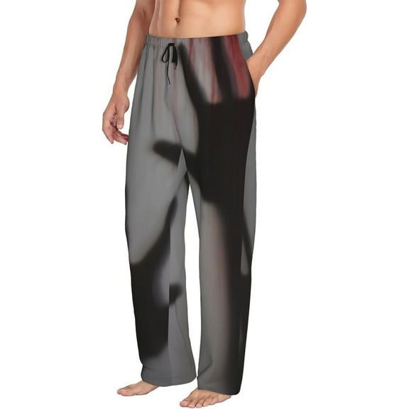 Mens Pajama Pants Bottoms with Pockets - Bloody Hand Behind Comfy Mens Pj Pants, Soft Men Lounge Pants