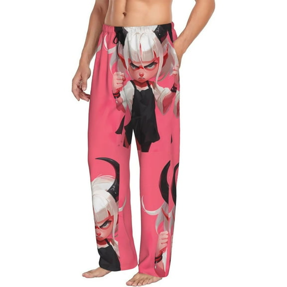 Mens Pajama Pants Bottoms with Pockets - Cool Cute No.101 Comfy Mens Pj Pants, Soft Men Lounge Pants