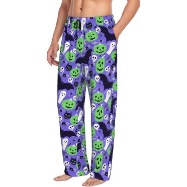 Mens Pajama Pants Bottoms with Pockets - Cute Halloween Comfy Mens Pj Pants, Soft Men Lounge Pants