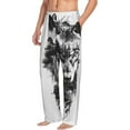 thumbnail image 1 of Mens Pajama Pants Bottoms with Pockets - Majestic Wolf Landscape Comfy Mens Pj Pants, Soft Men Lounge Pants, 1 of 5