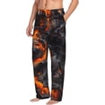 thumbnail image 1 of Mens Pajama Pants Bottoms with Pockets - Molten Lava Abstract Flow Comfy Mens Pj Pants, Soft Men Lounge Pants, 1 of 5