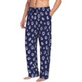 thumbnail image 1 of Mens Pajama Pants Bottoms with Pockets - Navy Abstractly Comfy Mens Pj Pants, Soft Men Lounge Pants, 1 of 5
