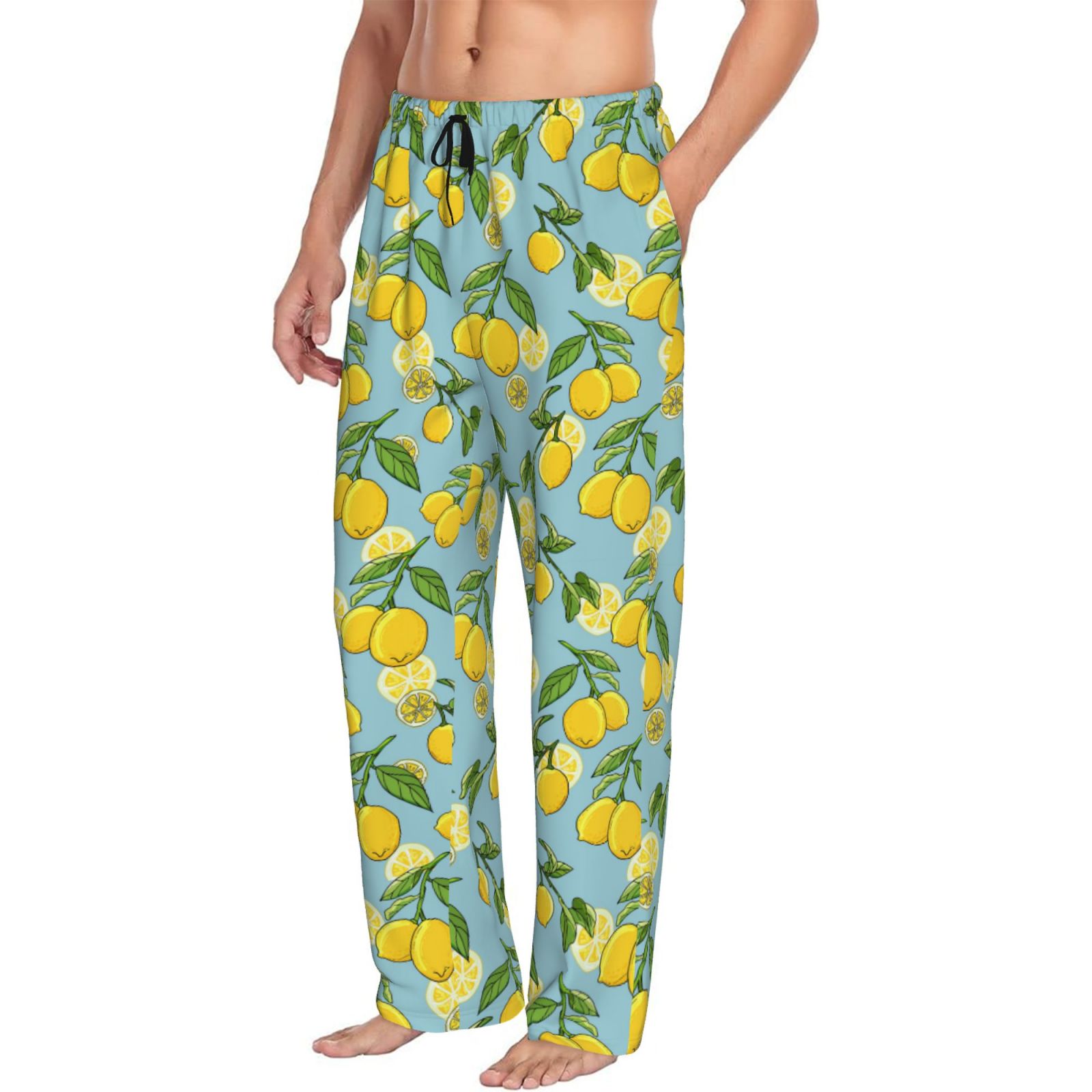 Mens Pajama Pants Bottoms with Pockets, Soft Comfort Sleep Pants for