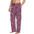 thumbnail image 1 of Mens Pajama Pants Bottoms with Pockets - Summer Flamingo Comfy Mens Pj Pants, Soft Men Lounge Pants, 1 of 5