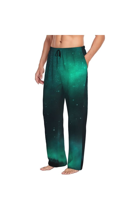 Mens Pajama Pants Bottoms with Pockets - Witch House On The Hill Comfy Mens Pj Pants, Soft Men Lounge Pants