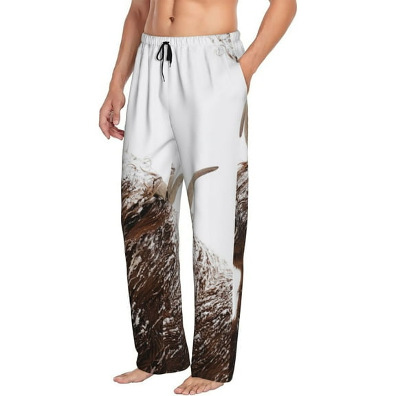 Mens Pajama Pants Bottoms with Pockets - Yak (4) Comfy Mens Pj Pants, Soft Men Lounge Pants