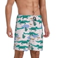 thumbnail image 1 of Mens Pajama Pants - Cartoon Crocodile Sleep Shorts Mens Pajama Shorts, Comfy Pj Pants for Mens Lounge Shorts, 1 of 5
