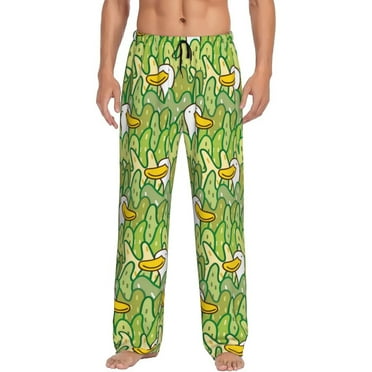 Mens Pajama Pants - Cartoon Duck Soft Sleep Lounge Pants for Men, Casual PJ Bottoms Pants with Pocket
