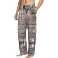 thumbnail image 1 of Mens Pajama Pants, Christmas Fir Tree Branch Snowflake Soft Sleep & Lounge Pants for Men, Cuteness Casual PJ Bottoms Pants with Pockets, 1 of 7