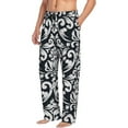 thumbnail image 1 of Mens Pajama Pants, Classica Floral Baroque Pattern Soft Sleep & Lounge Pants for Men, Cuteness Casual PJ Bottoms Pants with Pockets, 1 of 7