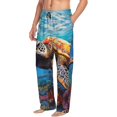 thumbnail image 1 of Mens Pajama Pants, Colorful Underwater Sea Turtle Soft Sleep & Lounge Pants for Men, Cuteness Casual PJ Bottoms Pants with Pockets, 1 of 7