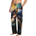 thumbnail image 1 of Mens Pajama Pants, Cool Cat With Sunglasses Soft Sleep & Lounge Pants for Men, Cuteness Casual PJ Bottoms Pants with Pockets, 1 of 1