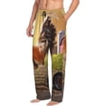 thumbnail image 1 of Mens Pajama Pants, Country Farm Morning Rooster Soft Sleep & Lounge Pants for Men, Cuteness Casual PJ Bottoms Pants with Pockets, 1 of 7