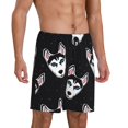 thumbnail image 1 of Mens Pajama Pants - Cute Cartoon Husky Funny Sleep Shorts Mens Pajama Shorts, Comfy Pj Pants for Mens Lounge Shorts, 1 of 5