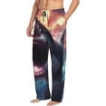 thumbnail image 1 of Mens Pajama Pants, Dramatic Shark Attack Soft Sleep & Lounge Pants for Men, Cuteness Casual PJ Bottoms Pants with Pockets, 1 of 7