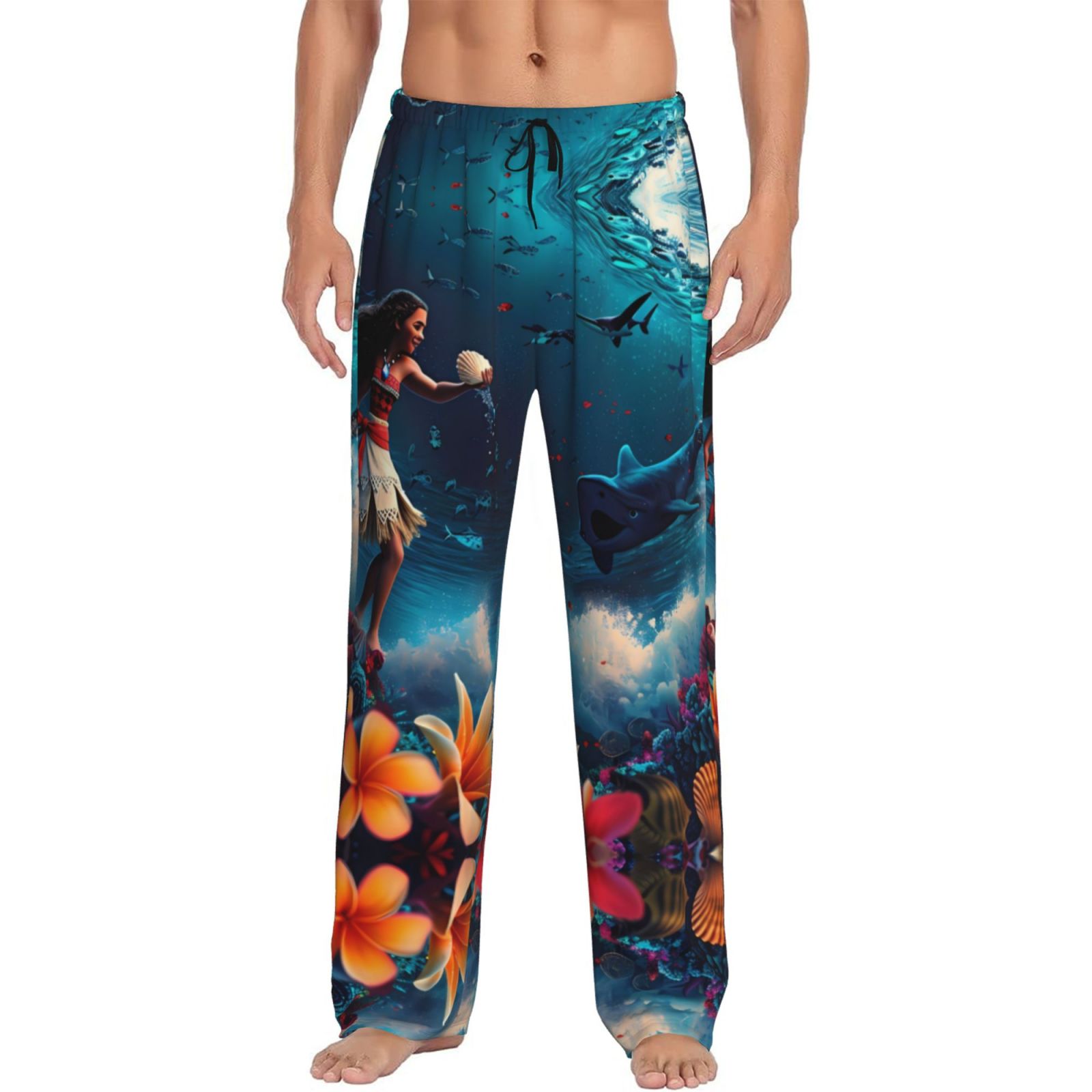 Mens Pajama Pants, Fantasy Underwater Adventure Lounge Pj Pants With ...