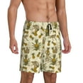 thumbnail image 1 of Mens Pajama Pants - Monkeys And Pinealpples Sleep Shorts Mens Pajama Shorts, Comfy Pj Pants for Mens Lounge Shorts, 1 of 5