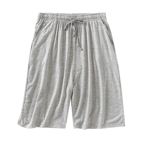 Mens Pajama Pants Pj Pants Casual Outdoors Pocket Work Trousers Beach Baggy Shorts Pajama Bottoms Sleep Pants Grey 8XL