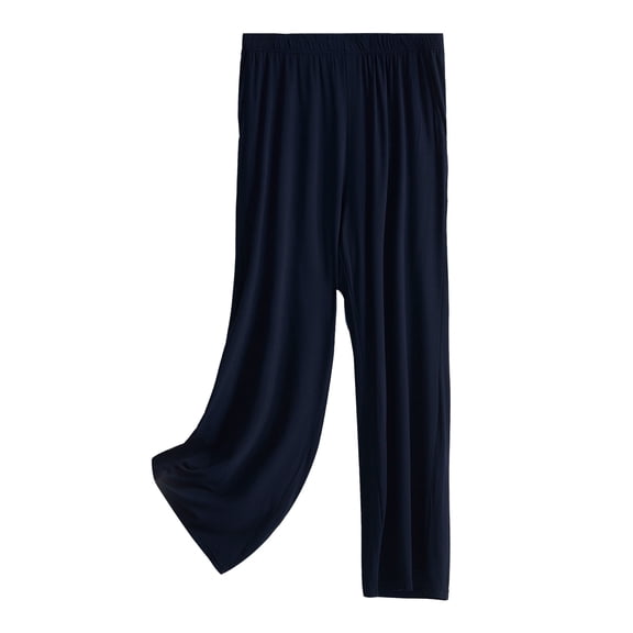 Mens Pajama Pants Pj Pants Long Pyjamas Bottoms Casual Trousers Drawstring Nightwear Underwear Pajama Bottoms Sleep Pants Dark Blue 6XL