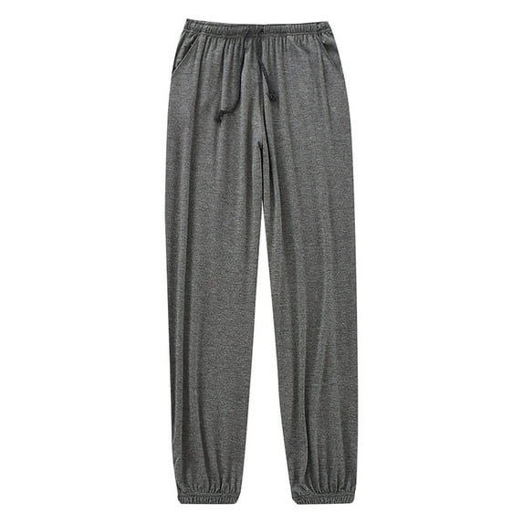 Mens Pajama Pants Pj Pants Male Home Trousers Closed Trousers Stretch Casual Loose Large Size Cool Trousers Pajama Bottoms Sleep Pants Grey 4XL