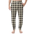 thumbnail image 1 of Mens Pajama Pants Plaid Pajama Bottoms with Pockets Button Fly Jogger Sleep Pant, 1 of 5