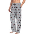 thumbnail image 1 of Mens Pajama Pants, Polka Dot Christmas Dog Soft Sleep & Lounge Pants for Men, Cuteness Casual PJ Bottoms Pants with Pockets, 1 of 7