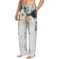 thumbnail image 1 of Mens Pajama Pants, Pumpkin And White Marble Soft Sleep & Lounge Pants for Men, Cuteness Casual PJ Bottoms Pants with Pockets, 1 of 7