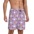 thumbnail image 1 of Mens Pajama Pants - Pumpkin Halloween Ghost Sleep Shorts Mens Pajama Shorts, Comfy Pj Pants for Mens Lounge Shorts, 1 of 5