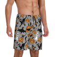 thumbnail image 1 of Mens Pajama Pants - Pumpkins Elements Halloween Sleep Shorts Mens Pajama Shorts, Comfy Pj Pants for Mens Lounge Shorts, 1 of 5